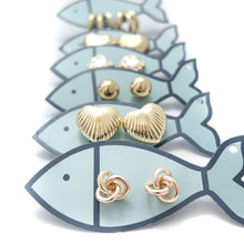 clam dainty studs