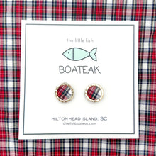 holiday plaid portholes- gold