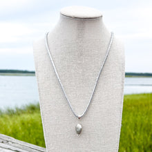 shimmer rope necklace- silver