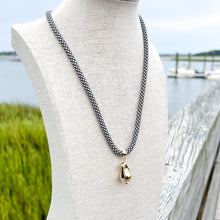 nautical black rope necklace