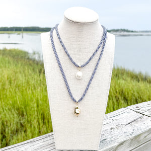 nautical navy rope necklace