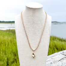 shimmer rope necklace- rose gold