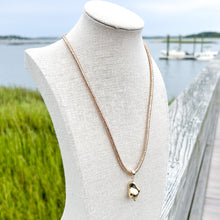 shimmer rope necklace- rose gold