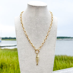 chunky round chain necklace