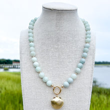 amazonite beaded charm necklace