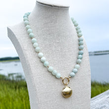 amazonite beaded charm necklace