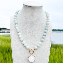 amazonite beaded charm necklace