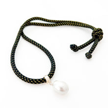 glam rope necklace - black