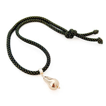 glam rope necklace - black