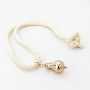 glam rope necklace - cream