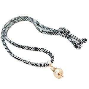 nautical black rope necklace