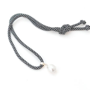 nautical black rope necklace