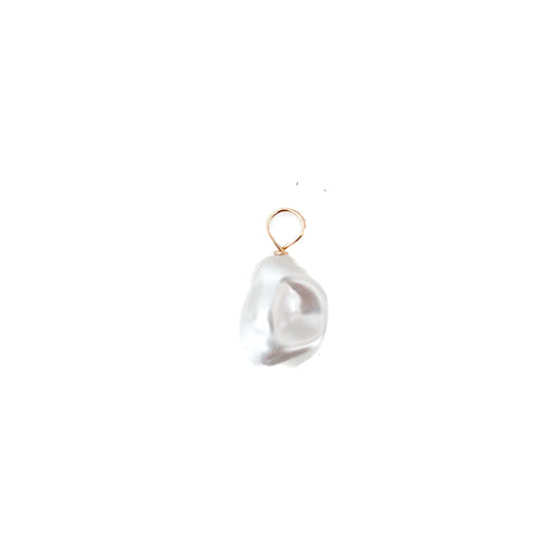 organic faux pearl charm