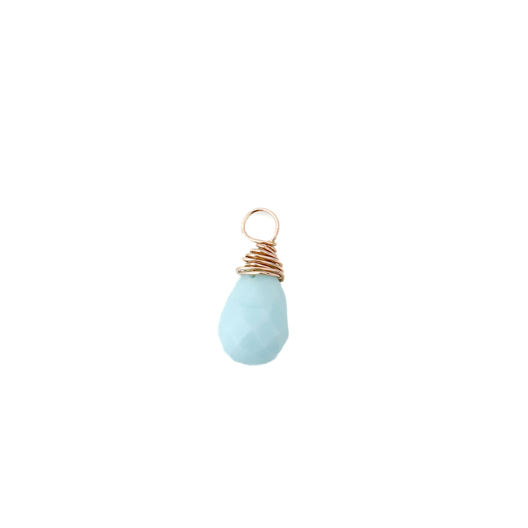 aqua stone dangle