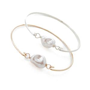 charter changeable bracelet {organic pearl}- SILVER