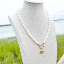 rice pearl heirloom charm necklace