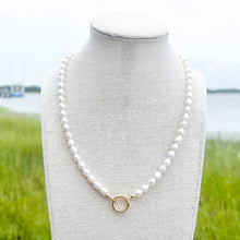 SLIDER STYLE rice pearl heirloom charm necklace