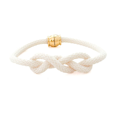 sailor's knot  bracelet- cream