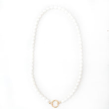 SLIDER STYLE rice pearl heirloom charm necklace