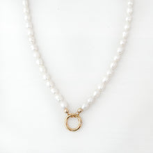 SLIDER STYLE rice pearl heirloom charm necklace