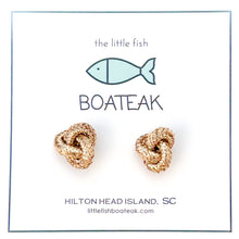 knotted studs- rose gold