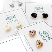 knotted studs- silver