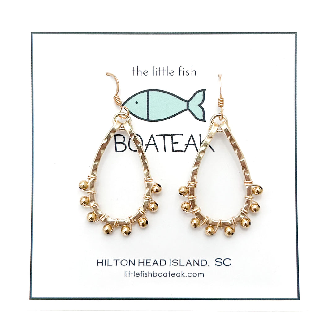 class-sea mini keel beaded earrings