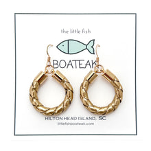 gold leather hoops-small