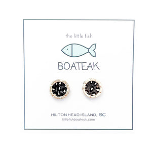 guinea feather porthole studs gold -2