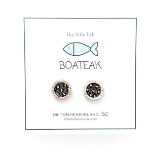 guinea feather porthole studs gold -1