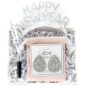 Happy New Year - silver sparkle