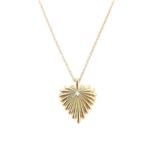 fan heart dainty chain necklace