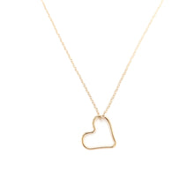 wire heart dainty chain necklace