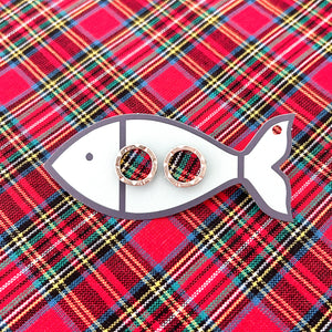 heritage plaid portholes- light gold
