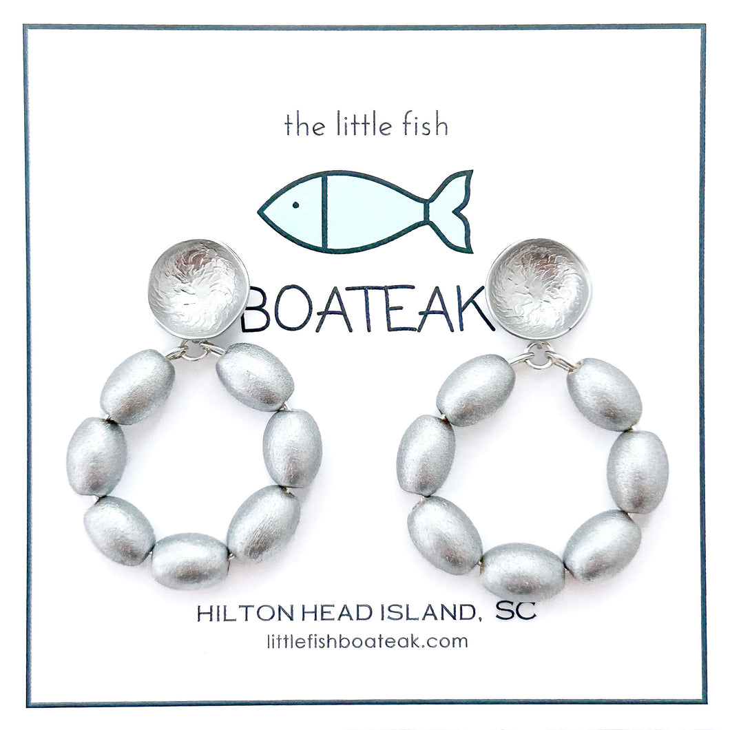 charleston rice hoops-small silver