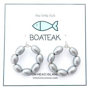 charleston rice hoops-small silver
