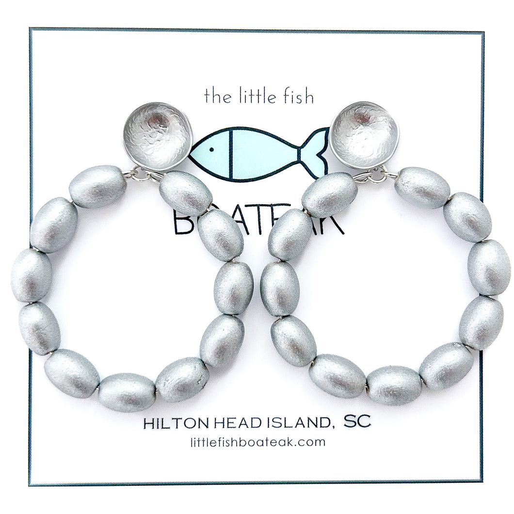 charleston rice hoops-large silver
