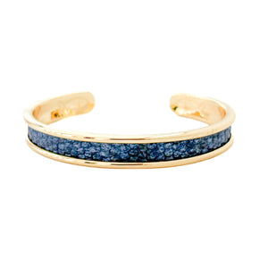 yacht hopper bangle {navy boa}- gold