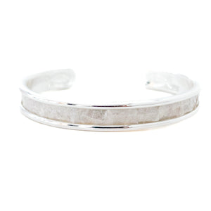 yacht hopper bangle {mother of pearl}- silver