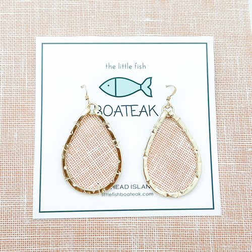 orange linen weave mini schooner