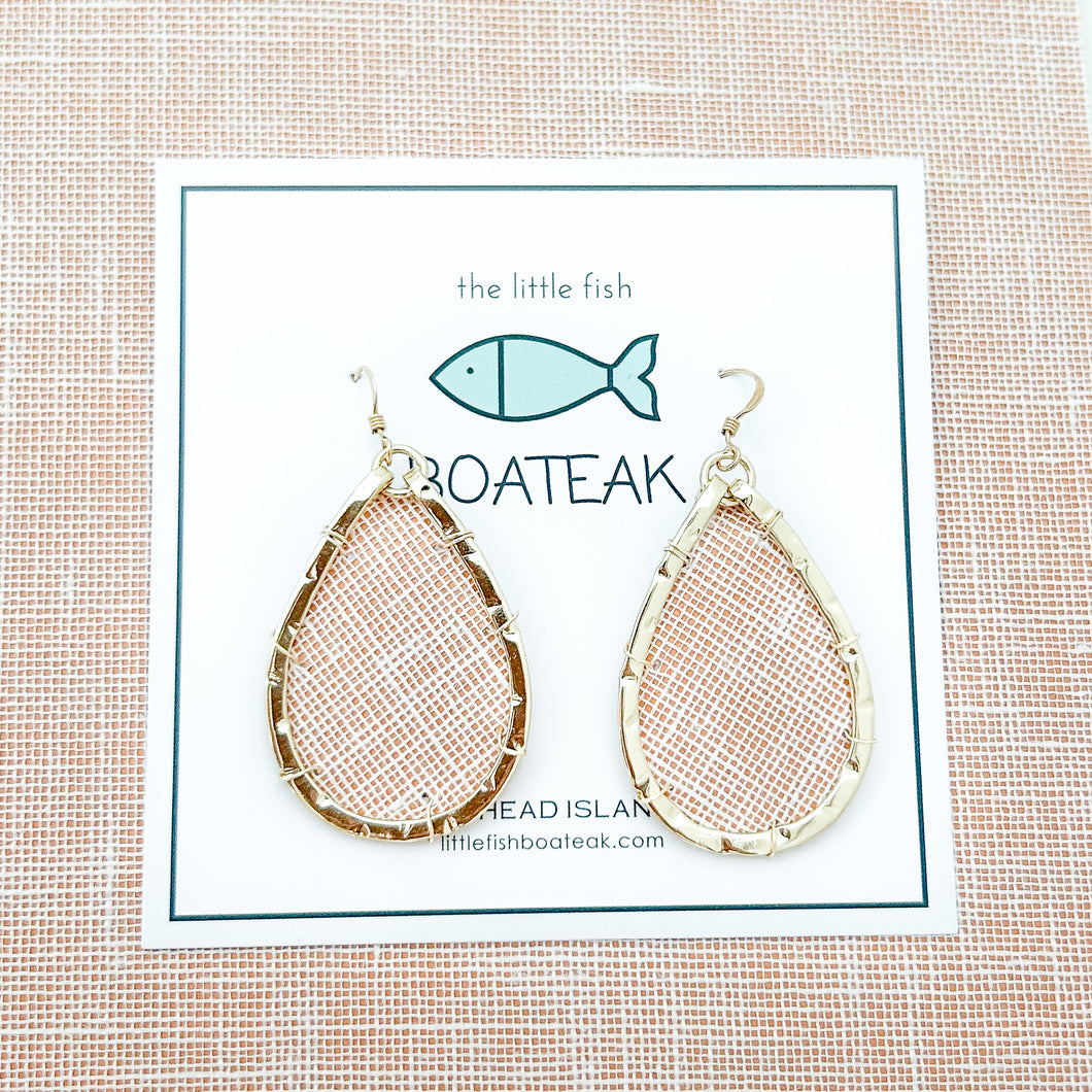 orange linen weave mini schooner