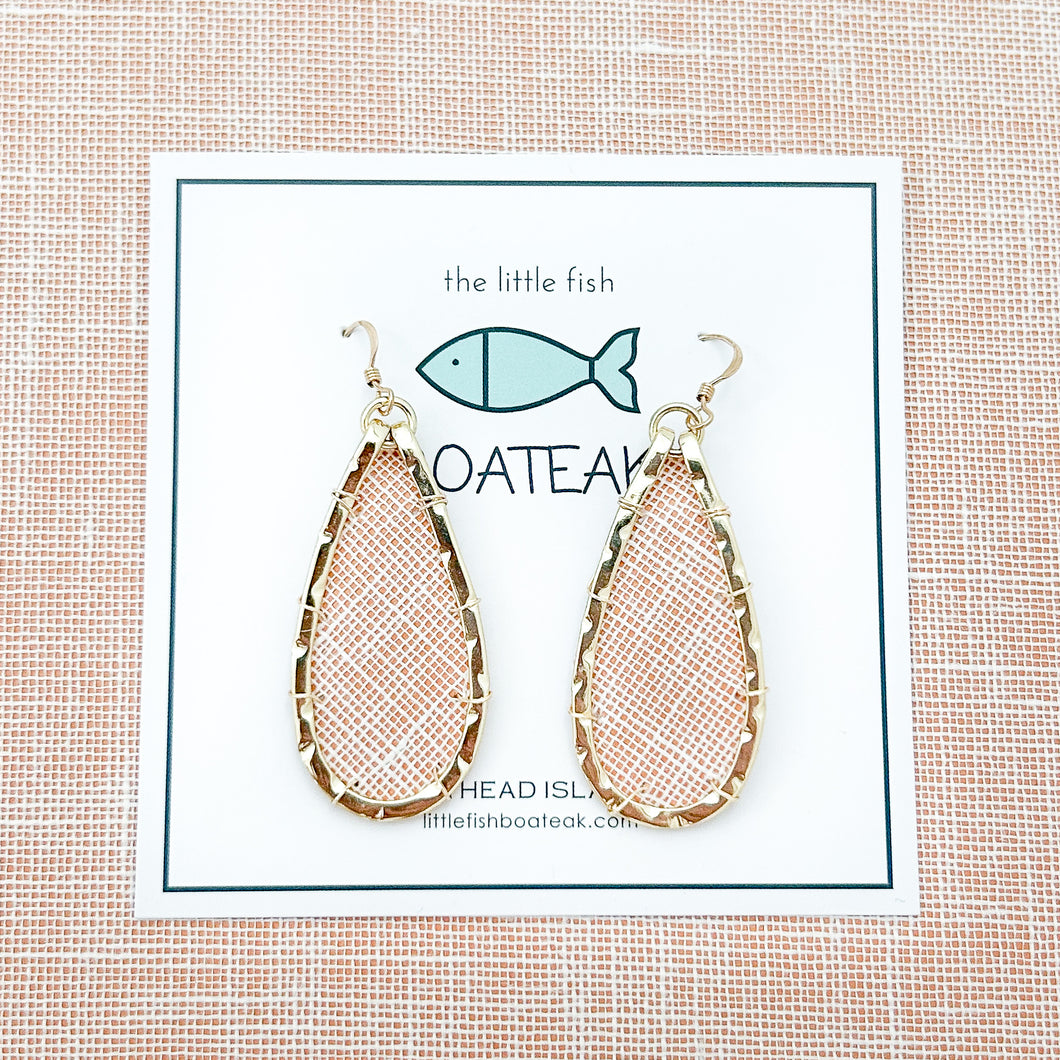 orange linen weave keel