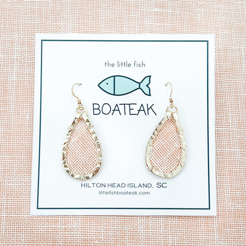 orange linen weave mini keel