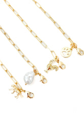 faux pearl paperclip chain bracelet