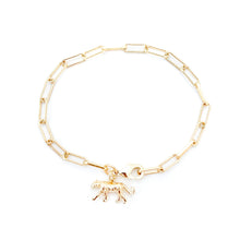 tiger paperclip chain bracelet