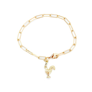 gamecock paperclip chain bracelet
