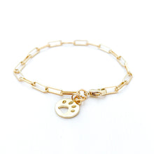 paw paperclip chain bracelet