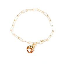 paw paperclip chain bracelet