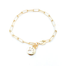 paw paperclip chain bracelet