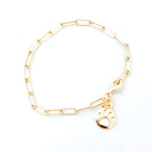 paw paperclip chain bracelet